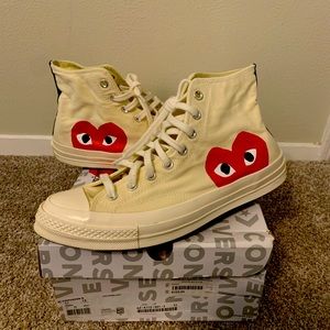 CONVERSE X COMME DES GARCONS PLAY ALL STAR CHUCK '70 HI - WHITE